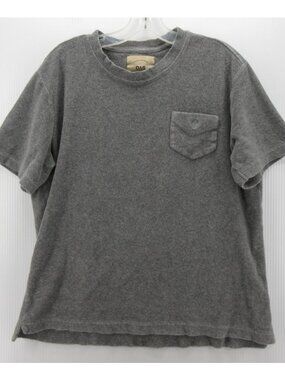 OAS Shirt Medium Soft Terry Cloth Pullover Pocket Crewneck Resortwear